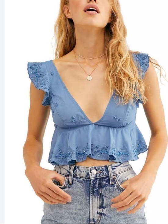 Free People Tops - Free People Hard to Handle beaded brami